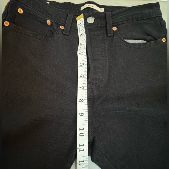 Levi’s Wedgie High-Waisted Black Straight Leg Jeans – Size 27 - Picture 13 of 17